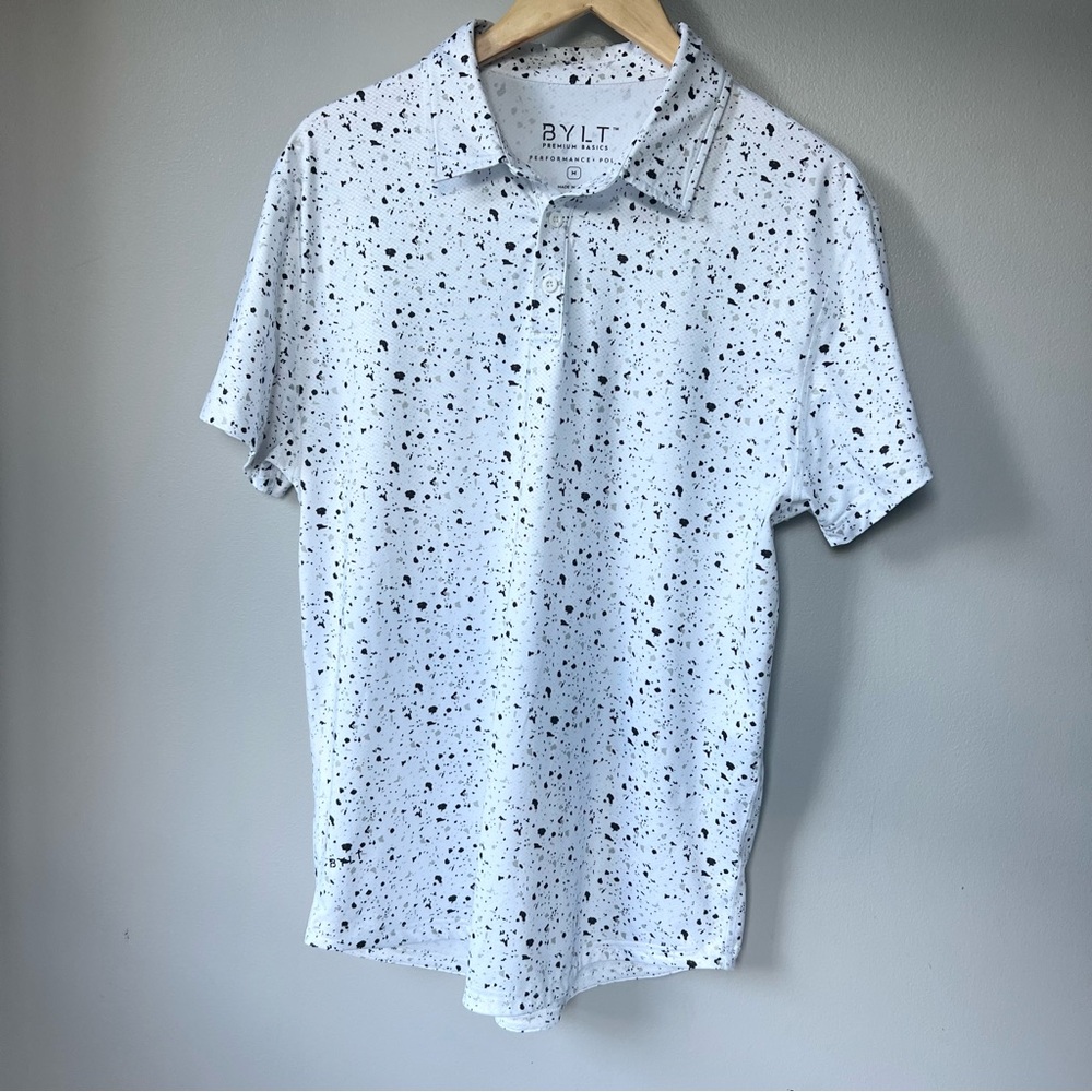 BYLT Premium Basics Men's Performance + Polo Shirt White Size Medium